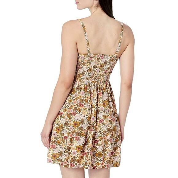 Madewell Tucker Tie Strap Floral Smocked Lucie Mini Dress – Size Medium - Picture 2 of 14
